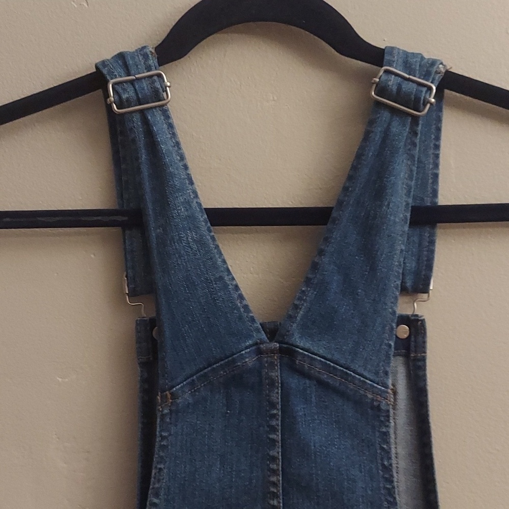MADEWELL XS Denim Overalls in Jansing Wash with Frayed Hems - Picture 11 of 16